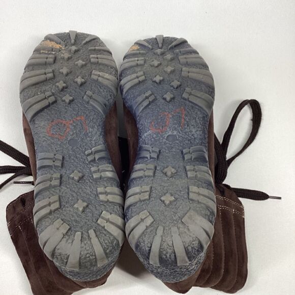 Vintage Blondo Suede Rabbit Fur Lace-Up Winter Snow Boots Brown Women’s Size 10 - Picture 10 of 11